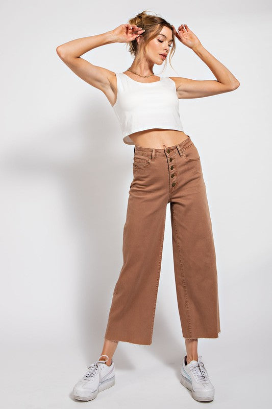 Red Bean Wide Leg Twill Trousers – Kasey's Closet - A Kasey Collings Company