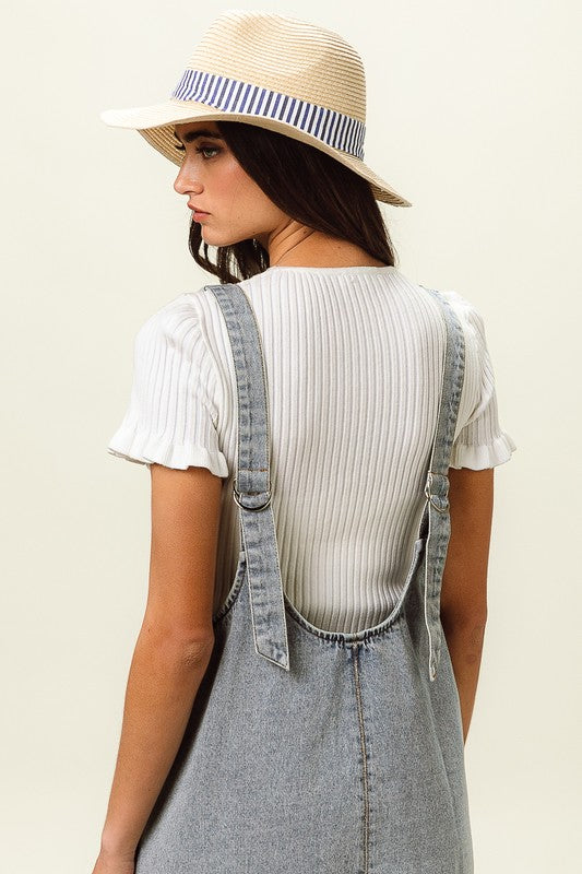 denim dress with suspenders Denim Dress with Suspenders